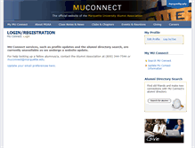 Tablet Screenshot of muconnect.marquette.edu