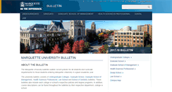 Desktop Screenshot of bulletin.marquette.edu