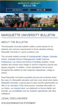 Mobile Screenshot of bulletin.marquette.edu